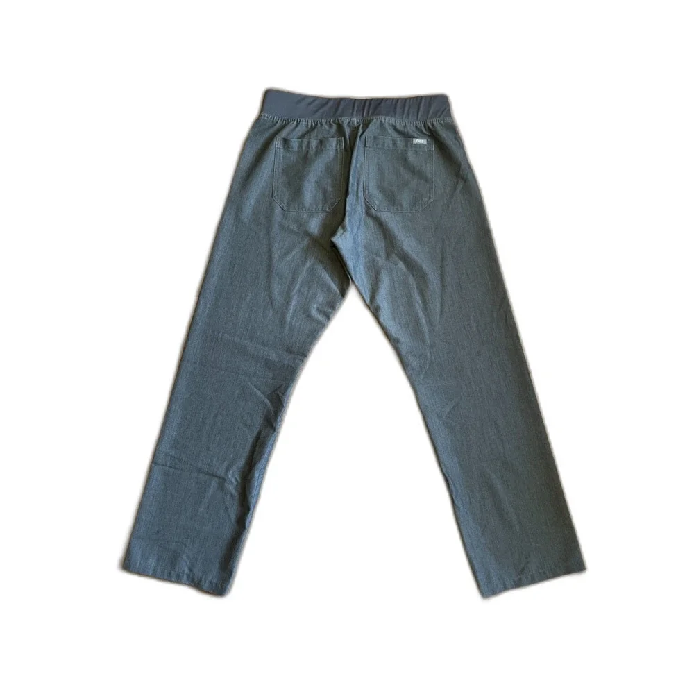FIGS Gray Straight Leg Draw String Basic Scrub Pants  Mens Size Small